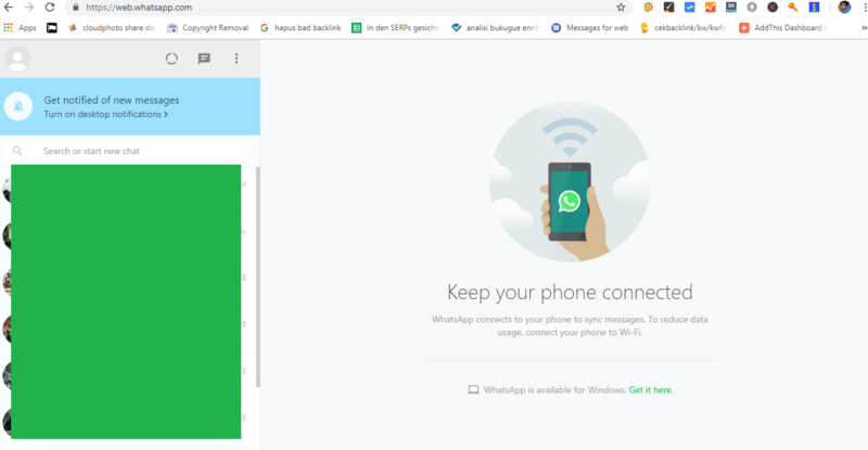 (Wa web) Cara mudah menggunakan whatsapp web 5 tampilan wa web kamu