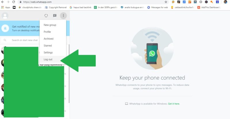 (Wa web) Cara mudah menggunakan whatsapp web 6 cara log out dari whatsapp web