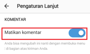 Cara menonaktifkan Kolom Komentar di post Instagram 11 menghilangkan kolom komentar instagram