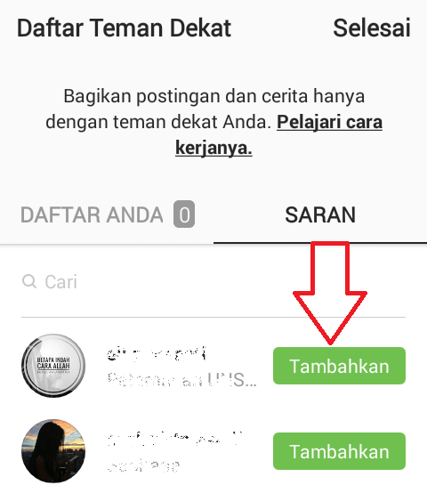 Cara Berbagi Snapgram Dan Post Instagram Untuk Orang Tertentu Saja 2 posting instagram orang tertentu