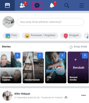 Cara memblockir dan membatalkan blokir pesan di facebook 1 Laman beranda