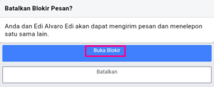 Cara memblockir dan membatalkan blokir pesan di facebook 10 Laman konfirmasi