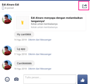 Cara memblockir dan membatalkan blokir pesan di facebook 8 Gambar 8. Percakapan