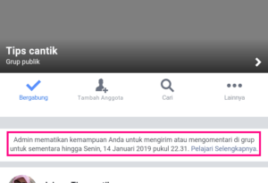 Cara membuat anggota tidak bisa berkomentar di grup fb untuk sementara waktu 8 Laman beranda grup