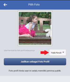 Cara Menambahkan Foto Profil Sementara Facebook di Android 3 Batas waktu