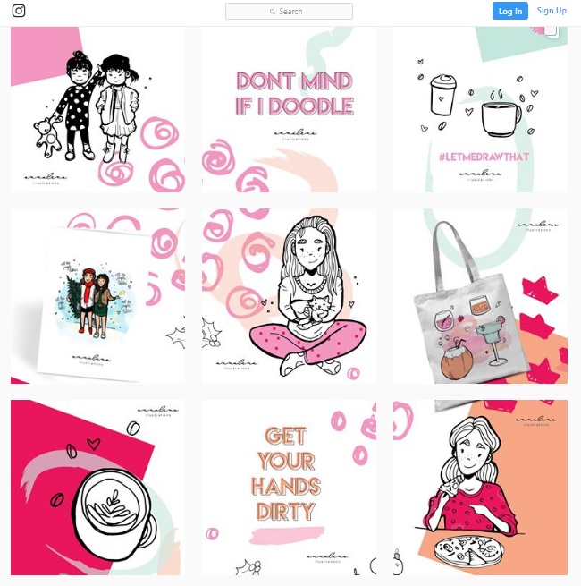 Cara membuat feed Instagram nyambung (simpel dan lengkap) 1 puzzle grid ig from https://www.instagram.com/annalenaillustrations/
