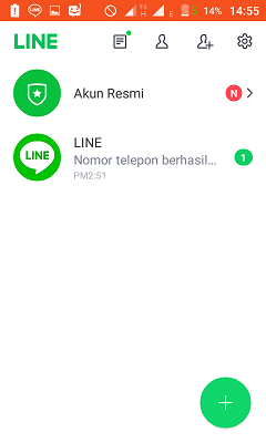 Cara install dan setting Line lite di android 8 Proses pendaftaran dan verifikasi akun line lite selesai