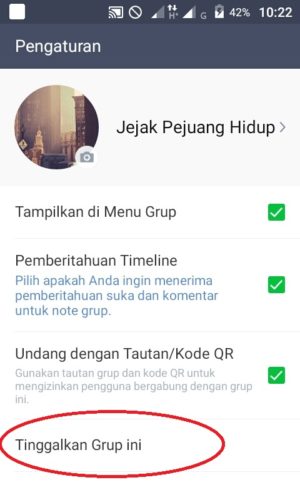 #2 cara mudah menghapus grup LINE di smartphone kamu 11 Tampilan pengaturan untuk menghapus grup Line