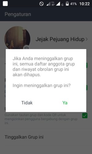 #2 cara mudah menghapus grup LINE di smartphone kamu 12 Konfirmasi penghapusan grup di Line