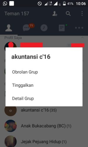 #2 cara mudah menghapus grup LINE di smartphone kamu 2 Tampilan saat ingin meninggalkan grup Line