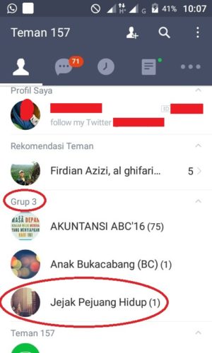 #2 cara mudah menghapus grup LINE di smartphone kamu 6 Tampilan daftar grup yang ingin dihapus di Line