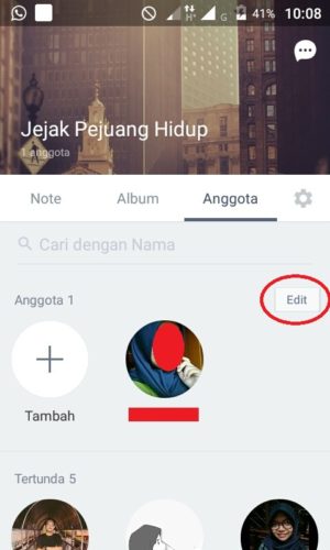 #2 cara mudah menghapus grup LINE di smartphone kamu 8 Tampilan saat ingin menghapus daftar anggota grup di Line