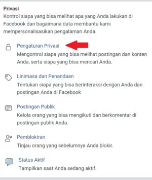 Cara menyembunyikan akun facebook dari publik (pencarian diluar facebook) 4 Laman pengaturan