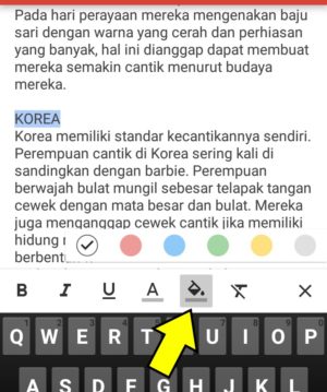 Cara mempercantik tulisan di gmail dengan pemformatan font dan warna 6 Proses mewarnai background