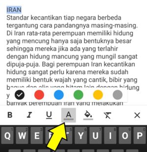 Cara mempercantik tulisan di gmail dengan pemformatan font dan warna 8 Proses mewarnai huruf