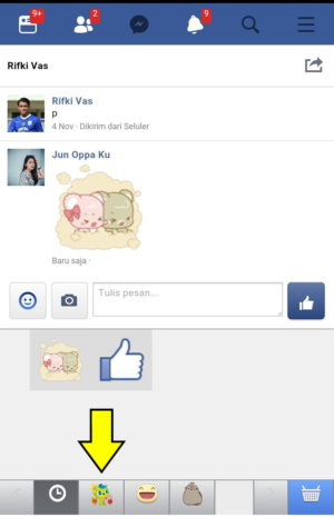 Cara menambahkan stiker keren ke chat di aplikasi facebook 7 stiker baru