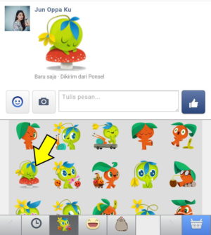 Cara menambahkan stiker keren ke chat di aplikasi facebook 8 kirim stiker
