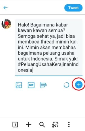 Apa itu kultwit dan fitur thread di twitter ? 2 Tampilan saat akan memulai menulis Kultwit