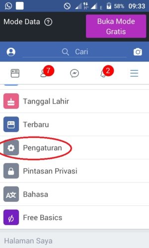 Cara mematikan video autoplay di facebook 2 Menu Pengaturan pada Facebook Lite