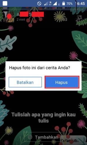 Cara membuat dan melihat stories di Facebook 20 Pesan konfirmasi untuk memastikan jika kamu benar benar ingin menghapus stories
