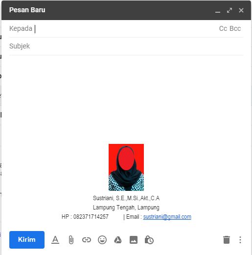 Contoh signature email untuk personal dan perusahaan 1 Contoh membuat signature email pribadi untuk mahasiswa atau freelance