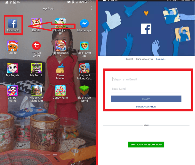 Cara mengatasi Beranda atau Kabar Berita Facebook tidak Muncul 9 masuk ulang