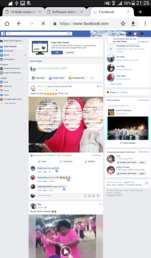 Cara mengatasi Beranda atau Kabar Berita Facebook tidak Muncul 4 tampilan komputer