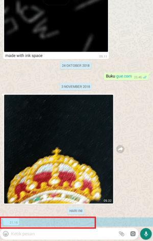 Cara membuat text kosong/blank di Info dan Chat Whatsapp 1 copy pesan text kosong dari teman kalian