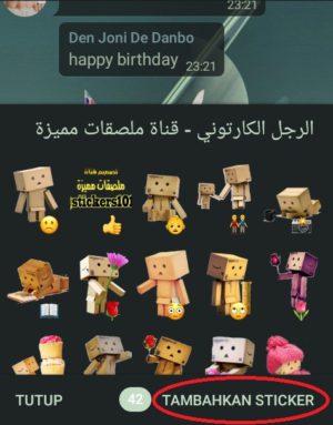 Cara cari dan download ratusan stiker di Telegram 11 Tampilan 1 set sticker yang siap diinstal di Telegram