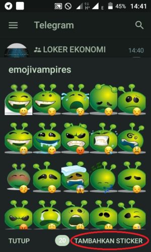 Cara cari dan download ratusan stiker di Telegram 15 Tampilan 1 set sticker yang siap diinstal di Telegram
