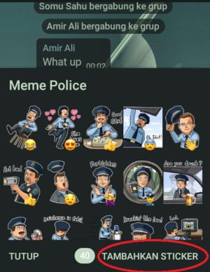 Cara cari dan download ratusan stiker di Telegram 9 Tampilan 1 set sticker yang siap diinstal di Telegram