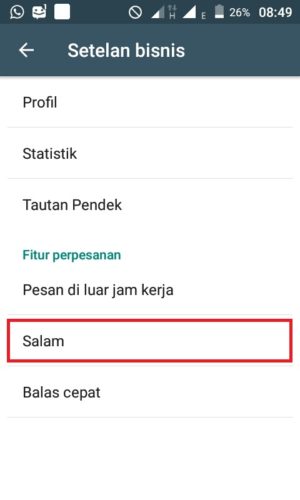 Cara membuat pesan balasan otomatis di Whatsapp 15 Fitur perpesanan "Salam" untuk menyapa pelanggan secara otomatis