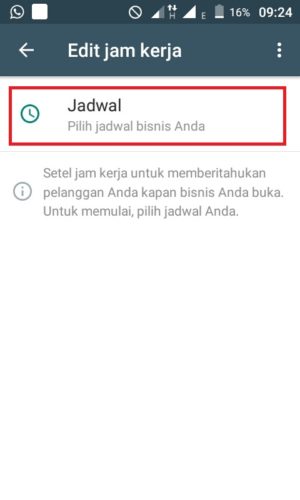 Cara membuat pesan balasan otomatis di Whatsapp 6 Mengatur jadwal bisnis di Whatsapp bisnis