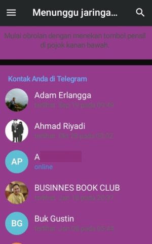 Cara mengganti tema di Telegram (buat sendiri atau download) 10 Tampilan saat berhasil mengubah tema