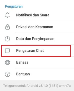 Cara mengganti tema di Telegram (buat sendiri atau download) 2 Tampilan menu "Pengaturan" di Telegram
