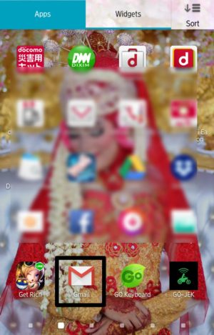 Cara membuka email Yahoo di HP 3 Menu HP pilih Gmail, ketuk tool garis tiga di Laman Inbox Gmail