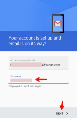 Cara membuka email Yahoo di HP 15 Gambar 2.6 Pilih 15 Minutes dan ketuk Next, kemudian ketik nama kamu