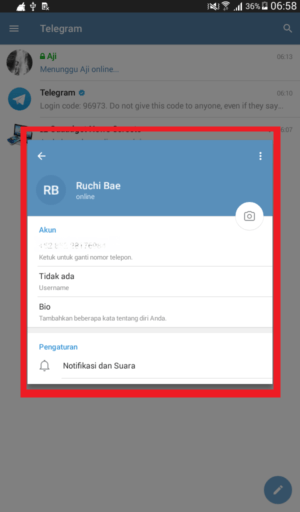 Cara daftar akun Telegram baru 8 akun edit