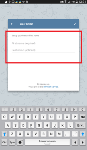 Cara daftar akun Telegram baru 4 isi nama
