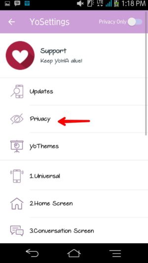 Apa sih WhatsApp Mod itu? 22 Tap Menu privacy