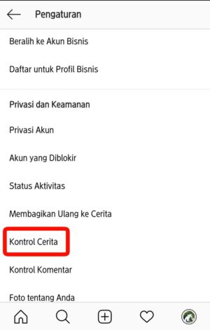 Cara menghilangkan kolom komentar di story instagram 4 Tap kontrol cerita