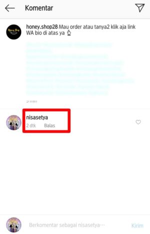 Cara membuat komentar kosong di instagram tanpa aplikasi 11 Gambar 8. Komentar kosong di instagram