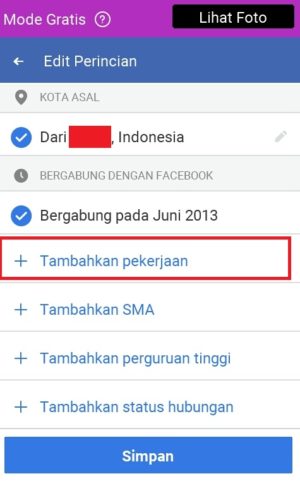 Cara menambahkan status pendidikan dan pekerjaan di facebook 8 Pilih “+ Tambahkan pekerjaan” untuk menambahkan status pekerjaan.