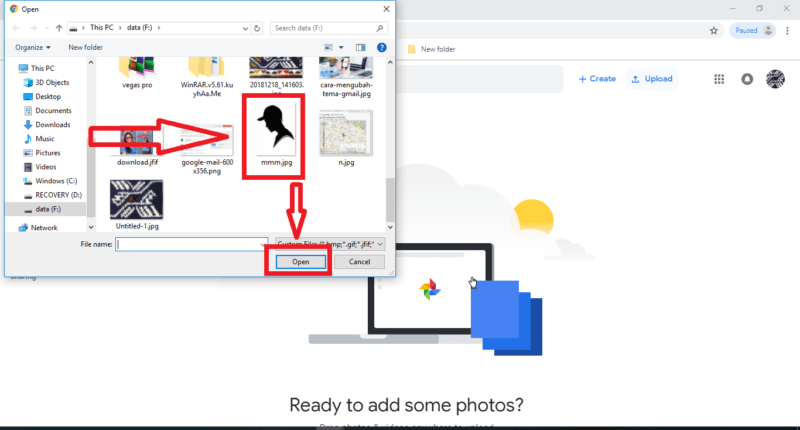 Cara memasang atau mengganti tema background Gmail 7 Pilih gambar dan Save