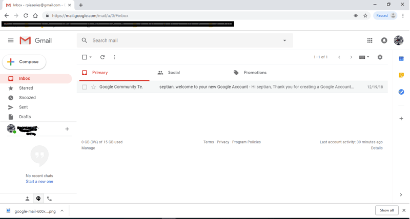 Cara memasang atau mengganti tema background Gmail 1 Gmail awal tampak polos