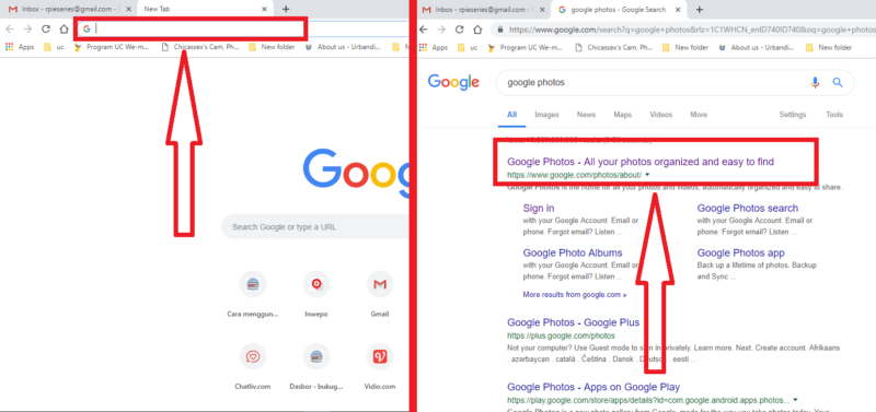 Cara memasang atau mengganti tema background Gmail 3 Google Photos