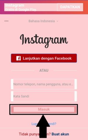 Cara mengganti warna tema Instagram 13 Tampilan halaman login Instagram