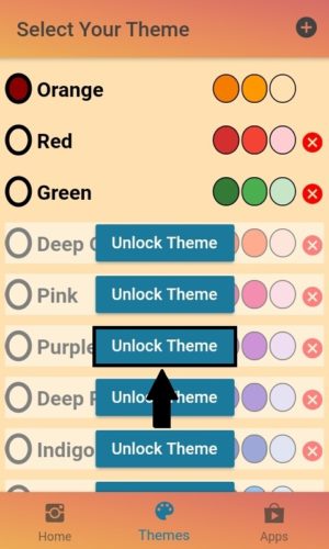 Cara mengganti warna tema Instagram 3 Berbagai macam warna tema yang tersedia di aplikasi "Colors for Instagram"