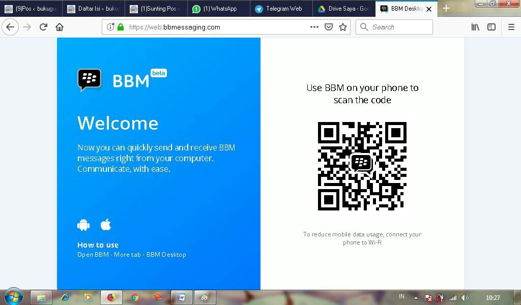 Cara menggunakan BlackBerry Messenger versi Web/Desktop 3 Laman Web BBM/BBM Desktop