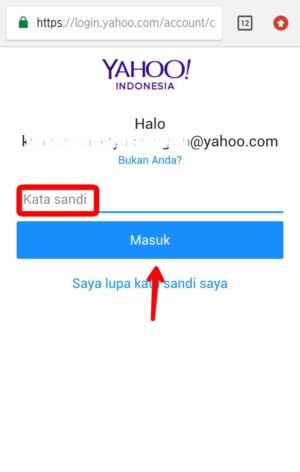 Cara menghapus pesan email secara cepat di Yahoo 2 Masukkan kata sandi Yahoo Mail, lalu tap masuk
